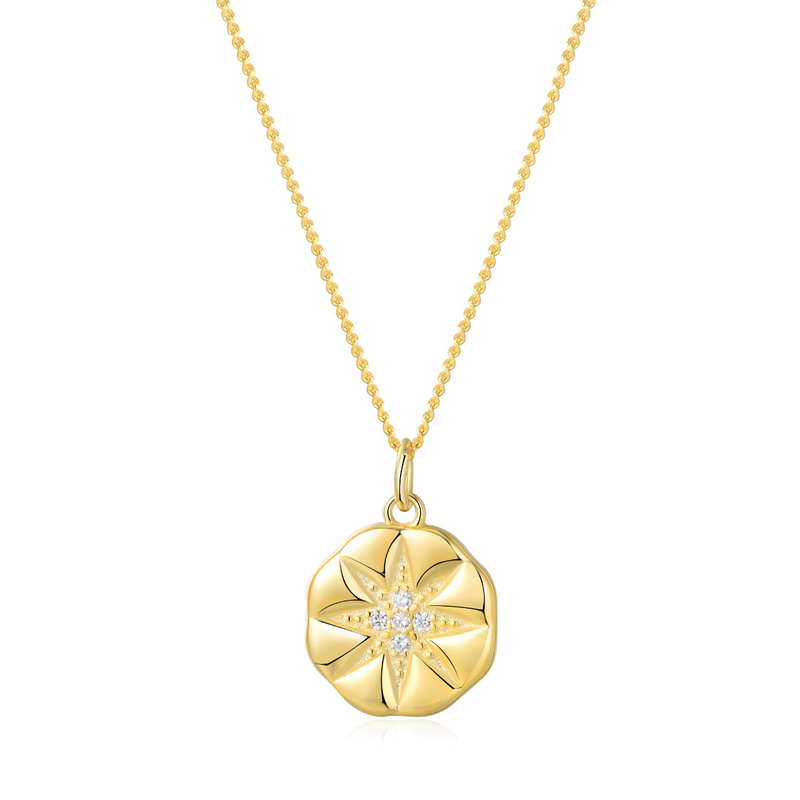 Inspirational Gold Vermeil Dainty Coin Minimalist Necklace - ISAACSONG.DESIGN
