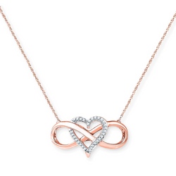 Sterling Silver “Forever Love” Infinity Heart Pendant Necklace - ISAACSONG.DESIGN