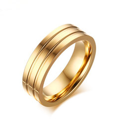 Dainty Gold Wide Band  Layered Stacking Rings - ISAACSONG.DESIGN